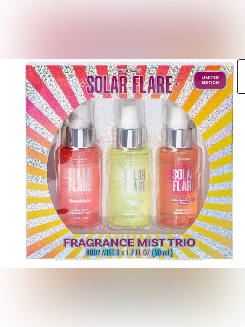 Solar Flare Limited Edition Fragrance Mist Trio 3-Pack 1.7oz